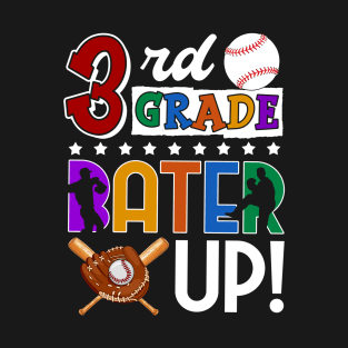 3rd Grade Batter-up! Baseball Back to School T-Shirt