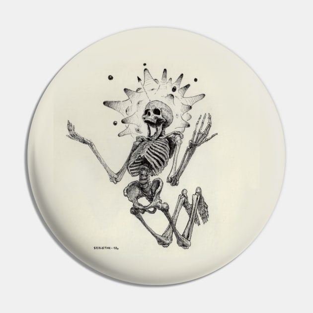 Skeleton (With Background) Pin by charleslister