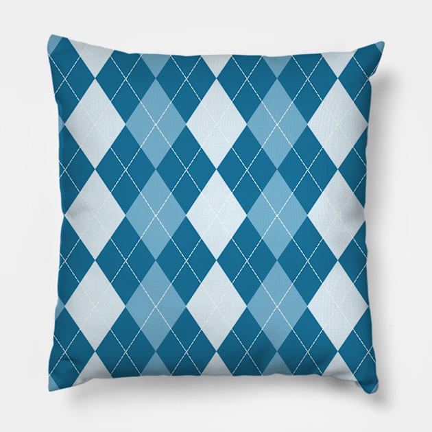 Blue Chess Pillow by NOMAD73
