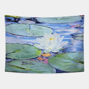 Dream Sequence - Water Lily Painting with Dragonfly Tapestry