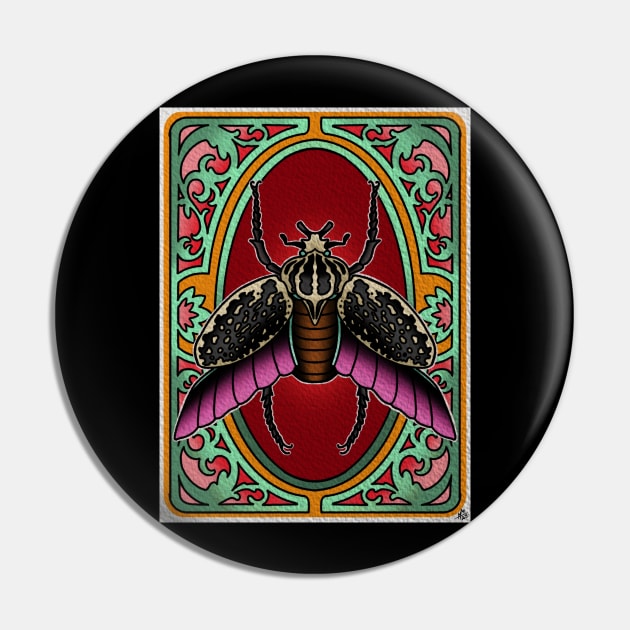 Goliath beetle Pin by Markhansenart