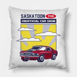 Revving Through YXE Saskatoon Pillow