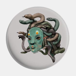 Mask of medusa Pin