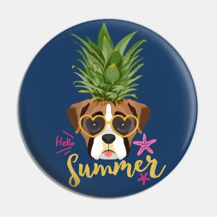 Boxer Dog Pineapple Shirt for Women, Kids, Boys, Teen Girls, Toddler, Funny Boxer Dog Pin