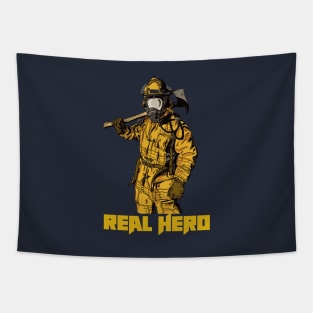 Fire Man the Real Hero Tapestry