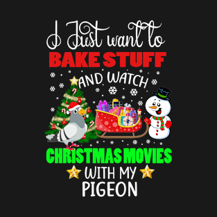 Bake Stuff And Watch Christmas Movies With My Pig Xmas Gift T-Shirt