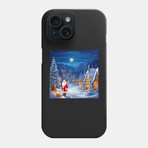 Santa Claus by night Phone Case by Riverside-Moon