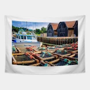 Lobster Traps Montague PEI Tapestry