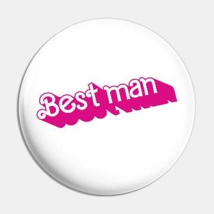 Best Man Barbie logo Pin