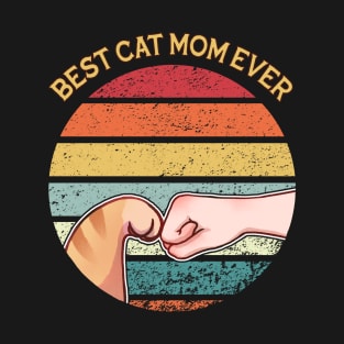 Vintage Best Cat Mom Ever Cat shirts for Women - Funny Cat T-Shirt