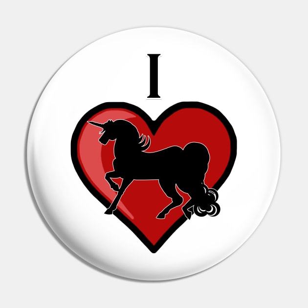 I Heart Unicorns Pin by BlakCircleGirl