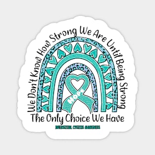 Interstitial Cystitis Awareness - rainbow leopard ribbon strong Magnet