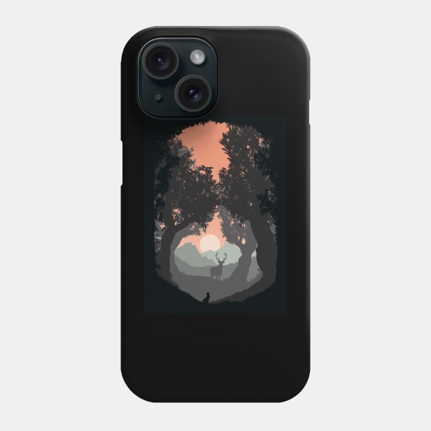 deer forest Phone Case by Mousely 