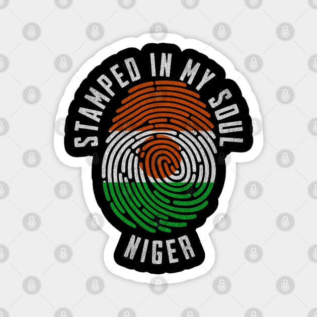 Stamped in My Soul Niger Flag Design Nigerien Pride Magnet by Yesteeyear