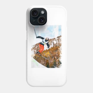 Pro Skier In The Air. For ski lovers Phone Case