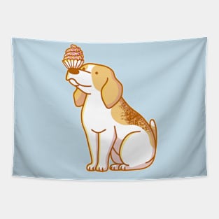 Beagle and Cupcake Tapestry