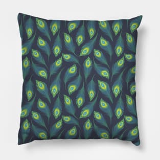 Colorful peacock feather pattern Pillow