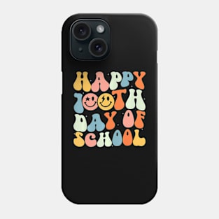 Retro Groovy 100 Days Happy 100Th Day Of School Teacher Kids Phone Case