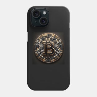 Opulent Encryption: The Luxe Bitcoin Emblem Phone Case