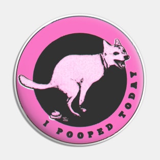 Pink And Black Funny Dog Pin