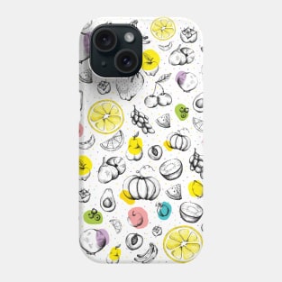 Fruit pattern, colorful juicy vitamins Phone Case