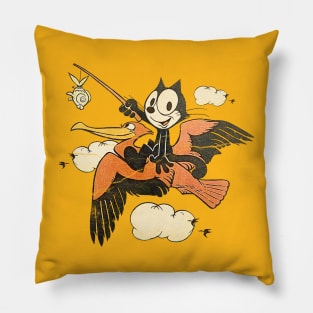 VINTAGE RETRO FELIX FISIHING Pillow