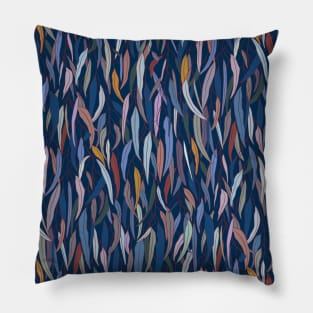 Classic Blue Eucalyptus Forest Pillow