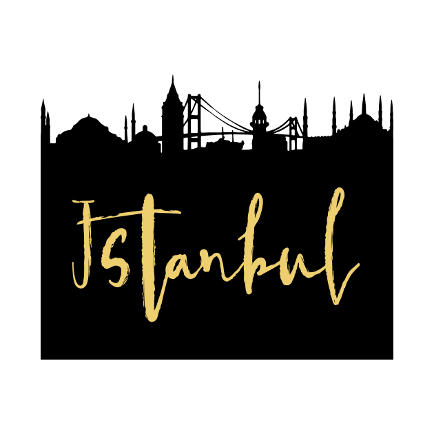 ISTANBUL TURKEY DESIGNER SILHOUETTE SKYLINE ART by deificusArt