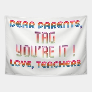 dear parents retro Tapestry