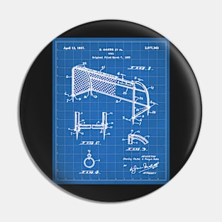 Soccer Patent - Soccer Goal Art - Blueprint Pin