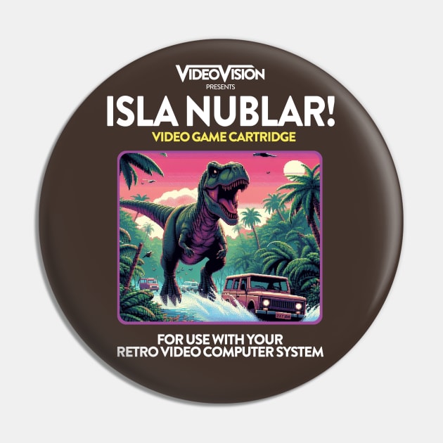 Isla Nublar 80s Game Pin by PopCultureShirts