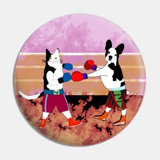 Cat and Dog Pin