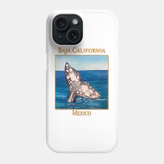 Whale Tail in Baja California Mexico Phone Case by WelshDesigns