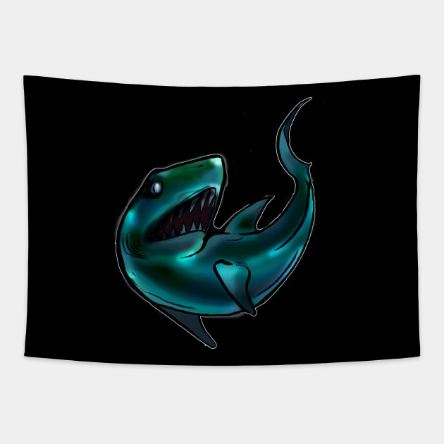 Megalodon Tapestry by Perryology101