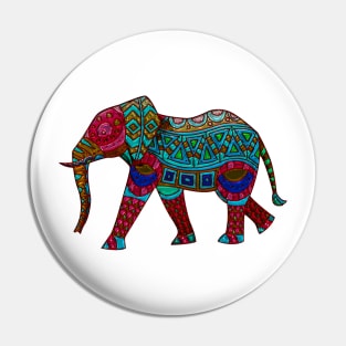 Elephant in Full Regalia Pin