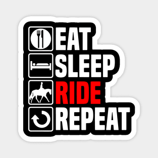 Ladies Eat Sleep Ride Magnet