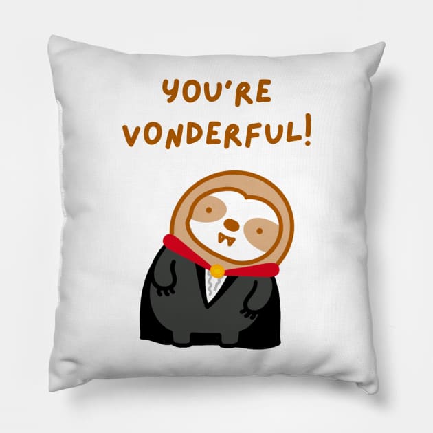 You’re Wonderful Vampire Sloth Pillow by theslothinme