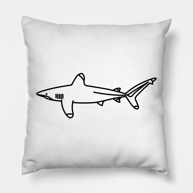 Oceanic White Tip Shark Pillow by Radradrad