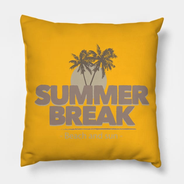 Summer break Pillow by PAULO GUSTTAVO