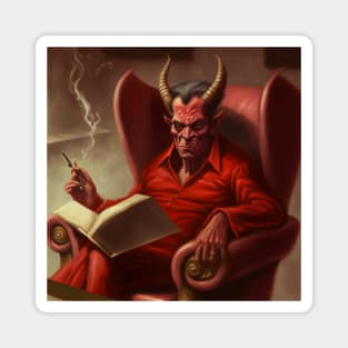 Satan Having A Smoke Magnet