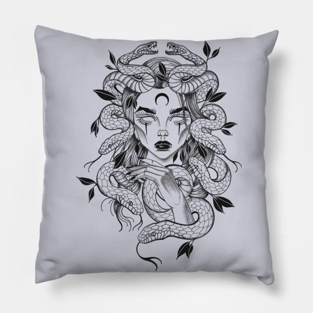 Medusa Pillow by Rachellily