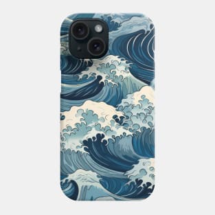 Ephemeral Crests: Hokusai Waves Reimagined Phone Case