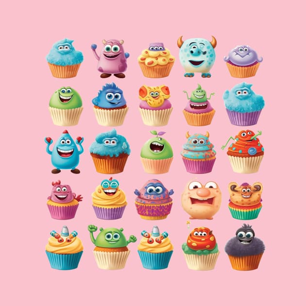 Cupcake characters by DavidLoblaw