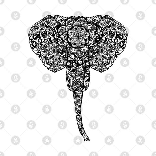 Mandala Elephant by huebucket