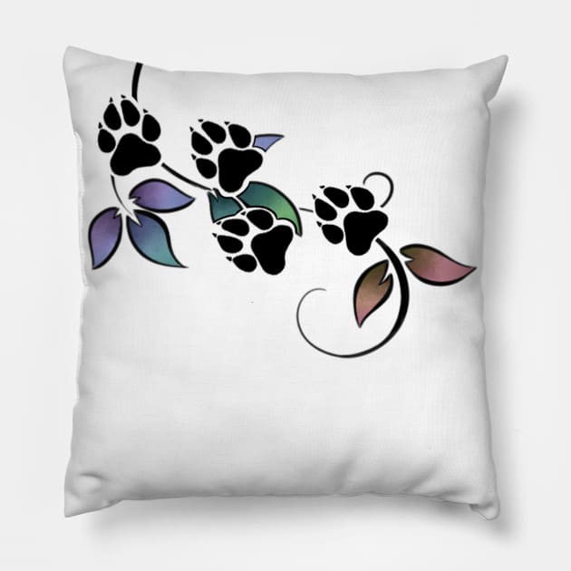 Paw vine Pillow by ThatCatObsessedDemon