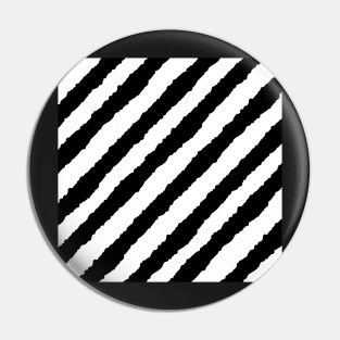 Diagonal Black Stripe Repeat Pattern Pin