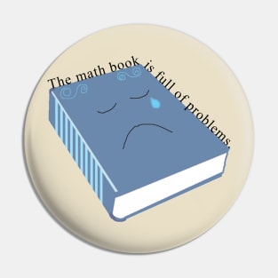 Math Book Full of Problems Pin