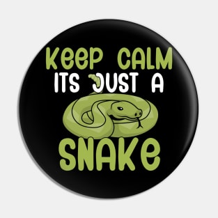 Keep calm its just a snake Pin