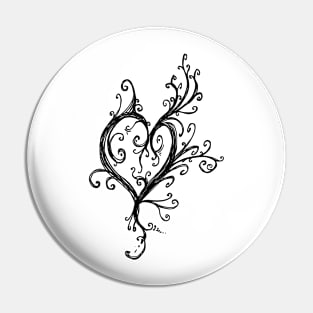 Heart Branches Pin