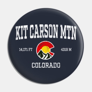 Kit Carson Mountain Colorado 14ers Vintage Athletic Mountains Pin